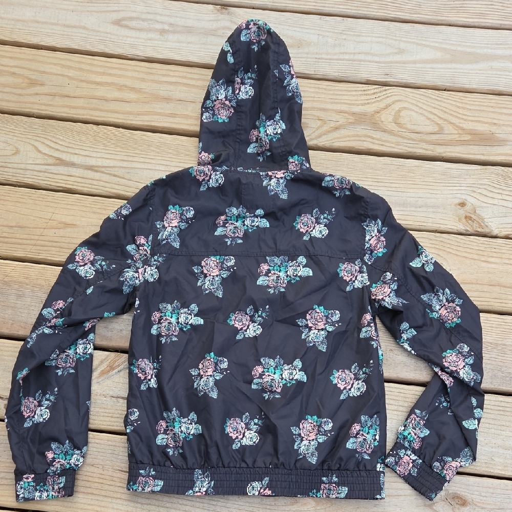 Empyre Floral Hooded Windbreaker Rainyday Jacket Zumiez Large - Picture 5 of 8